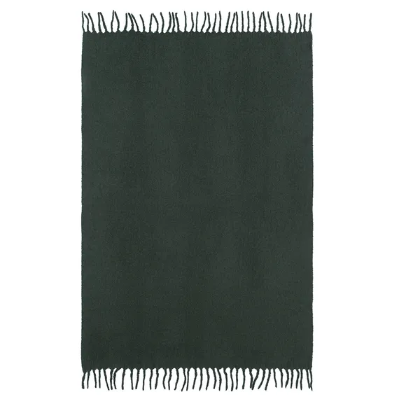 Плед мохеровый хвойно-зеленого цвета из коллекции essential, 130х180 см