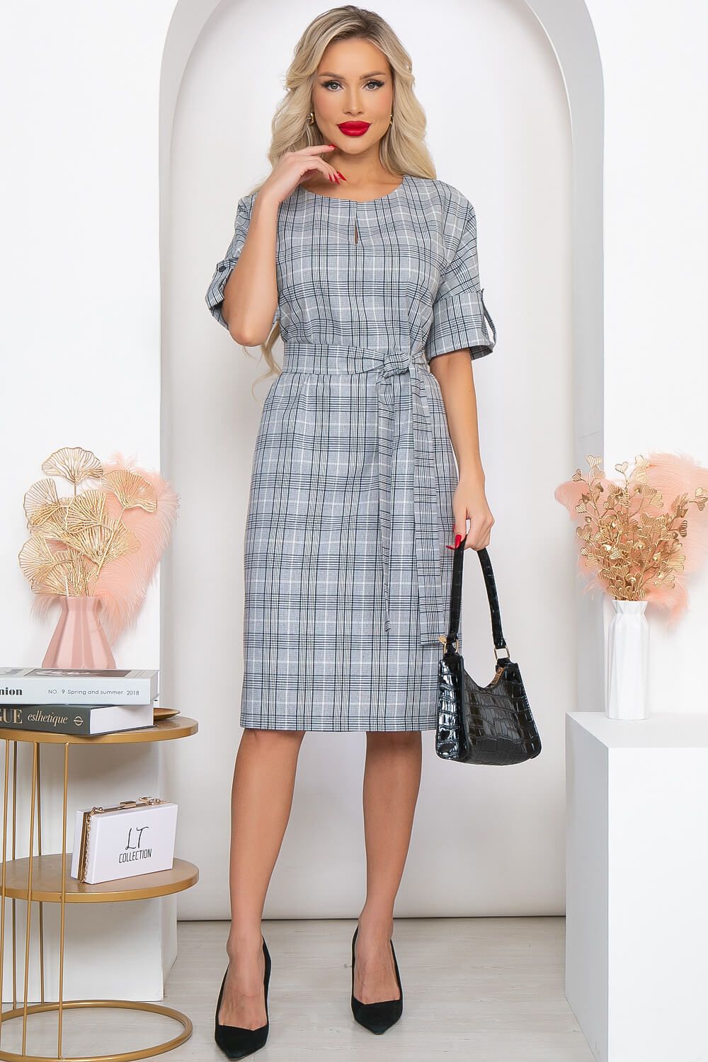 Платье "Персея" (клетка) П4274 LT Collection (Акция)