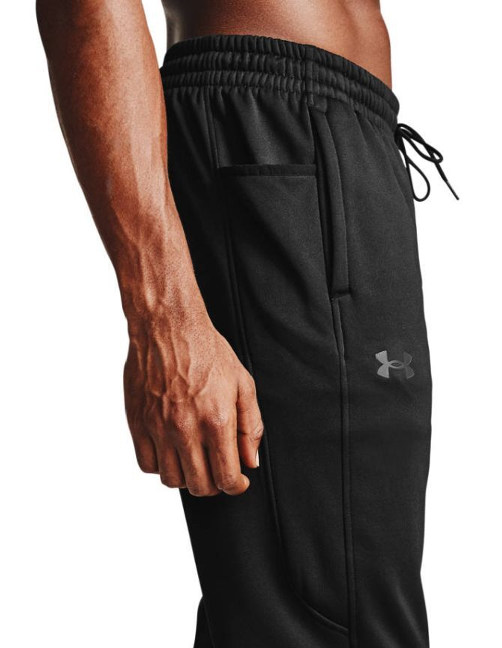 Мужские теннисные штаны Under Armour Men's Armour Fleece Joggers - black