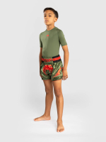 Шорты тайские детские Venum Inferno Army Green/Orange