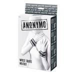 Серебристо-черные наручники ToyFa Anonymo 310107