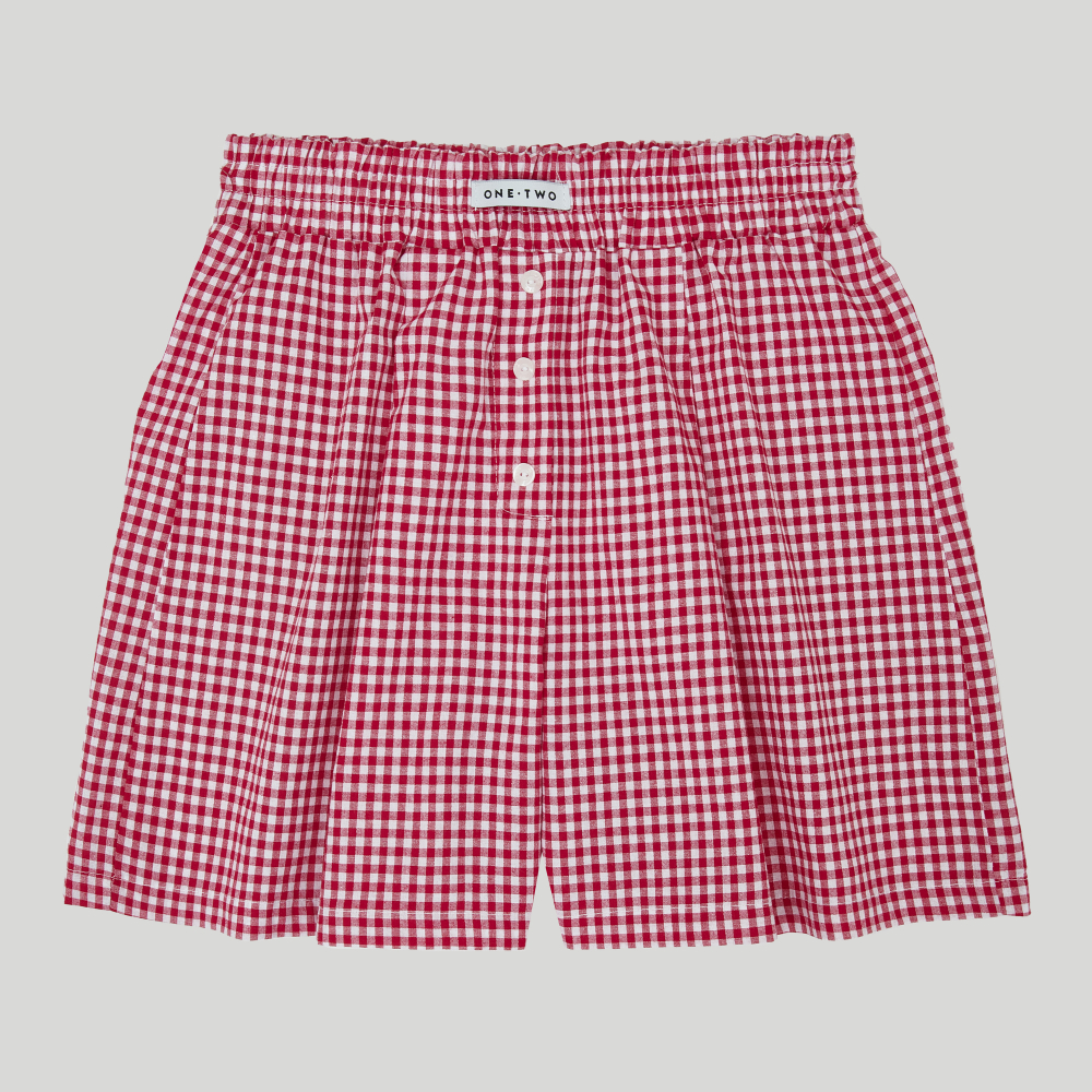 Plaid Boxer Shorts Red