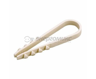 Дюбель-хомут круглый 11-18 белый (100 шт)