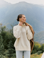 Свитер из шерсти мериноса OVER молочный