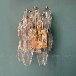 Бра Cloyd CALCUTTA W1 / выс. 37 см - латунь - прозрачн.стекло (арт.20485)