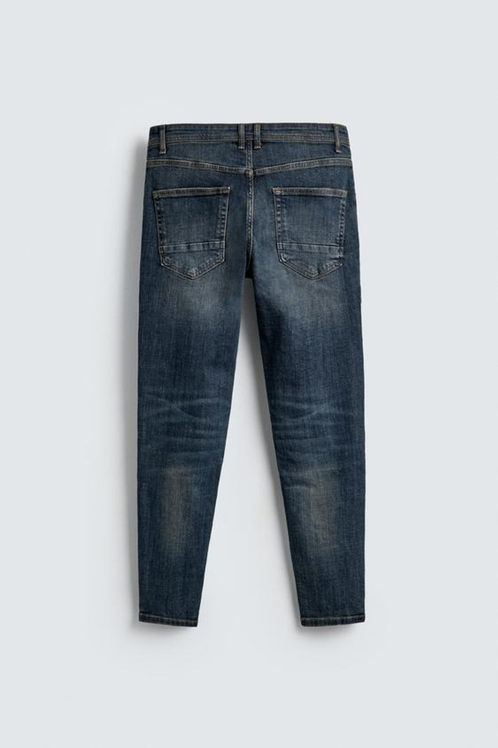 ZARA УКОРОЧЕННЫЕ ДЖИНСЫ SKINNY, СИНИЙ