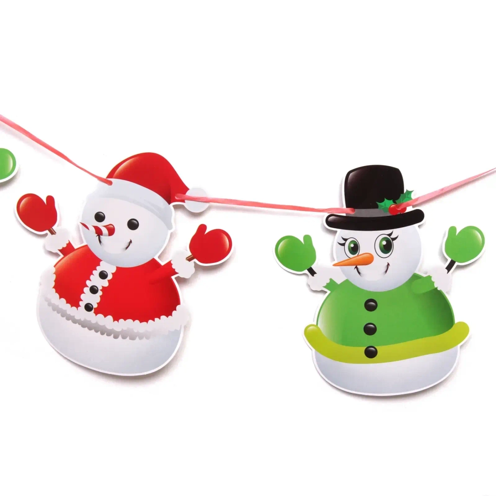 Растяжка бумажная «Веселые снеговички» 3 м