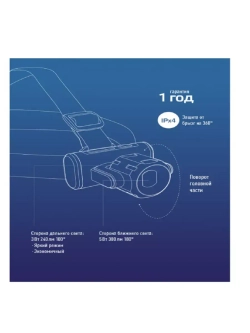 Фонарь налобный Космос H5WLi-On зарядка от USB