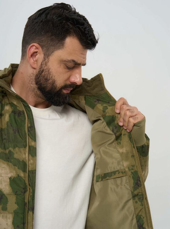 Тактическая военная демисезонная куртка Джунгли 2 с капюшоном Мох