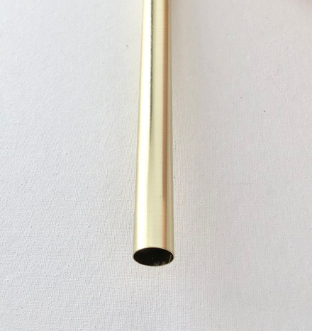 Труба Ост гладкая для кованого карниза d20 мм, цвет латунь