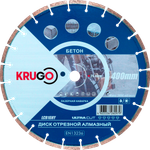 Диск алмазный для бетона KRUGO 400x25,4x40x3,2x10/17mm, лазерная наплавка, LCB16HY