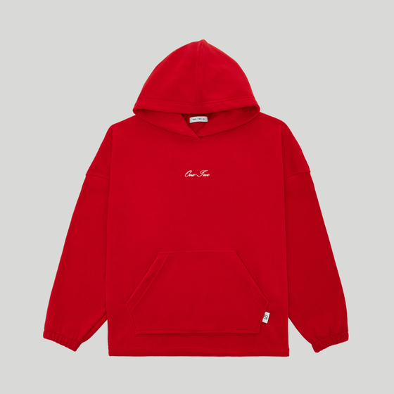 Drawstring Hoodie Red High