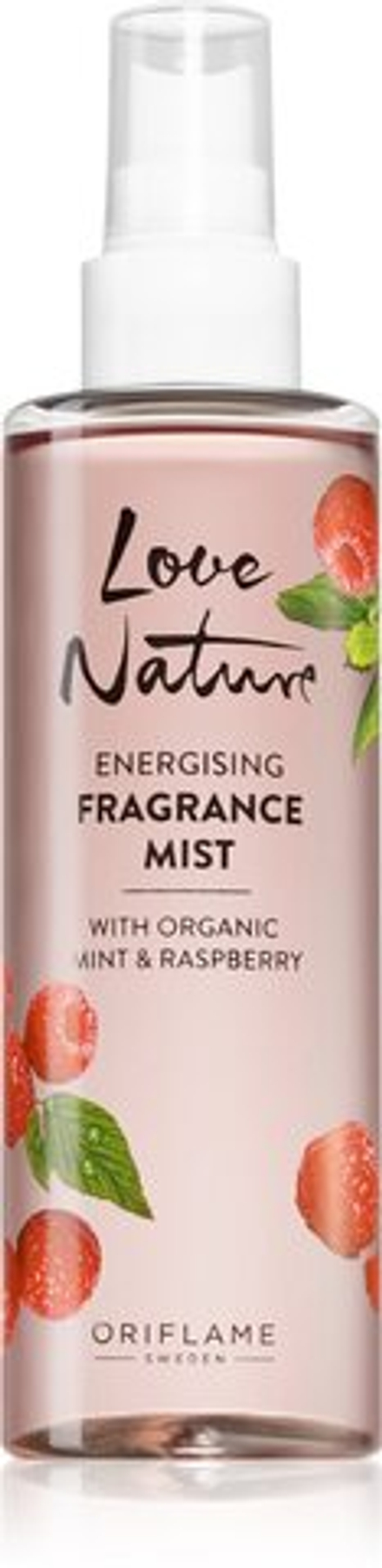 Oriflame Love Nature Organic Mint & Raspberry - освежающий спрей для тела с ароматом малины /   200  ml  / GTIN 2800011338660