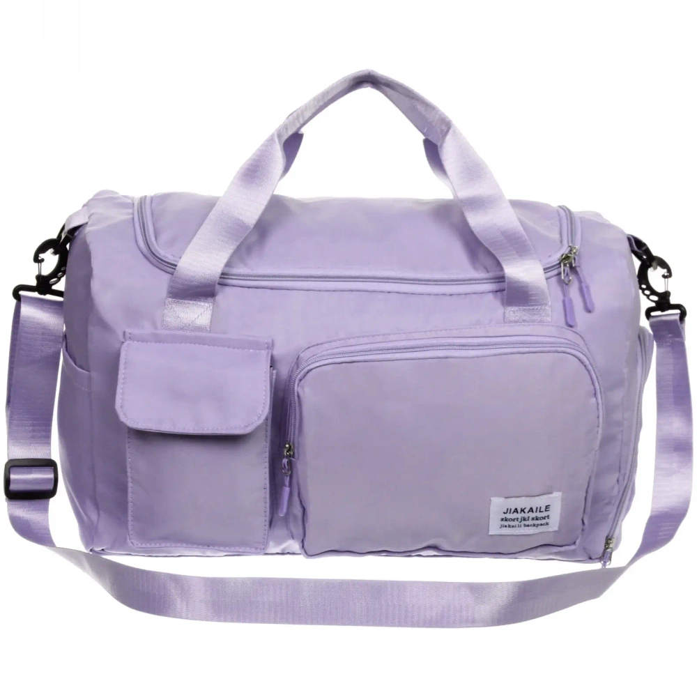 Сумка спортивная «City-sport», водонепроницаемый отдел + 2 кармана + отдел под обувь, цвет сиреневый, 49*21*29см