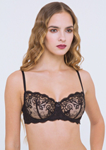 Бюстгальтер с мягкой полупрозрачной чашкой (Размер: 85D) (Цвет: белый)