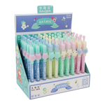 Ручка шариковая, автоматическая, Basir, синие чернила, серия "ЛИСА", 4 цвета корпуса, с резиновой фигуркой, 50 шт