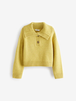 Джемпер с воротником для девочки Next N79-870, Оливковый