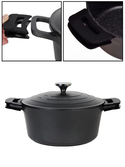 Кастрюля 4,5 л. Kamille KM 4461 серия DUBLIN из литого алюминия с антипригарным покрытием с крышкой