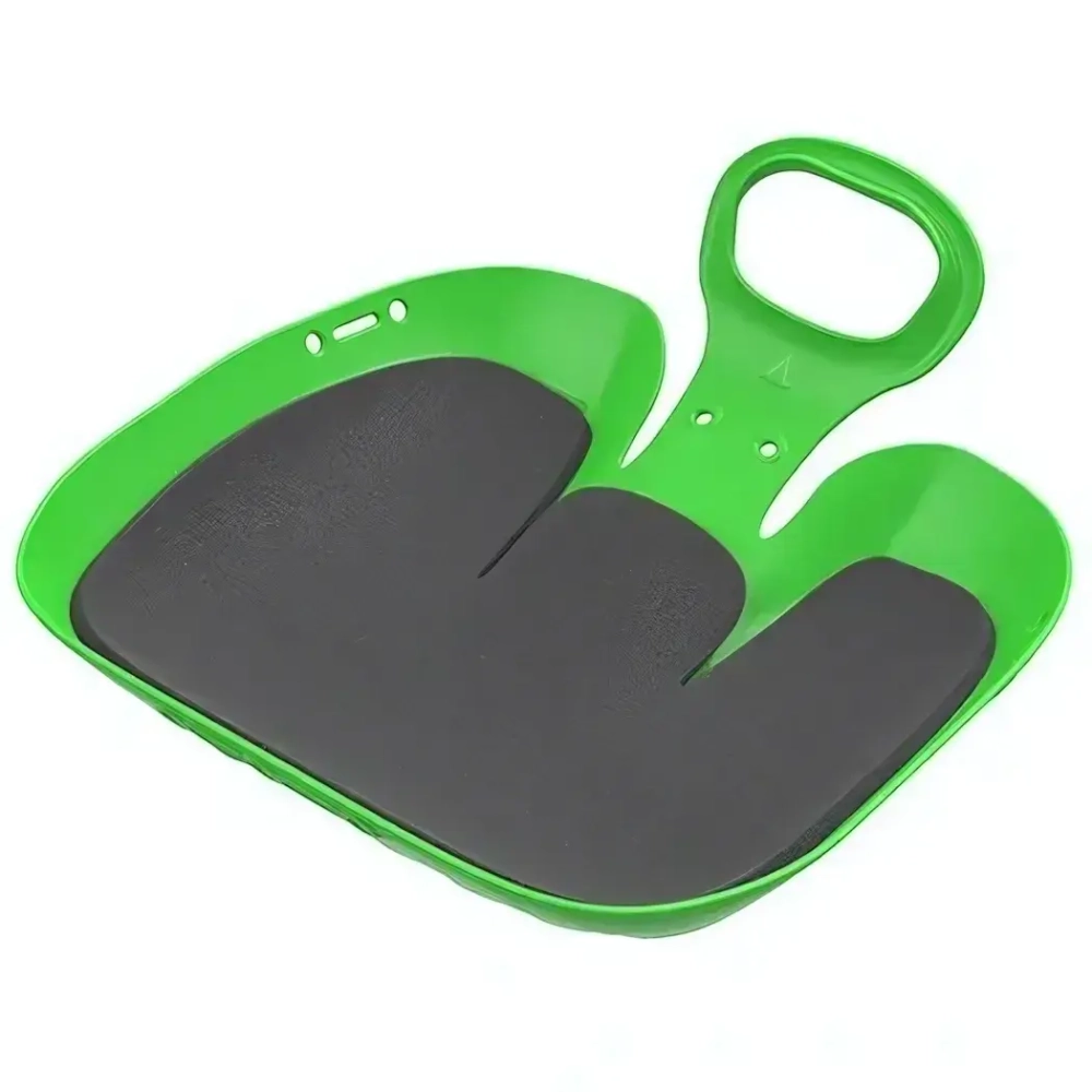 Санки-ледянки «Вираж» с мягкой сидушкой 39×37×14см зеленый, в/с