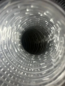 Воздуховод шланг рукав ПВХ 60 мм армированный проволокой шланг 5 м для аспирации стружкоотсоса и вытяжки