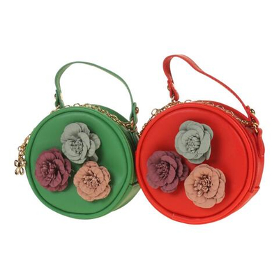 Сумочка "Цветы", 12,5*12,5см, 4 цвета микс