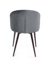 Стул Mont Blanc, бархат светло-серый 26 / черный конус