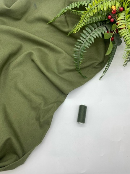 Смесовый лен хаки