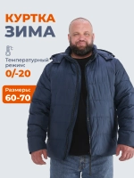 Куртка зимняя больших размеров со встроенным термометром