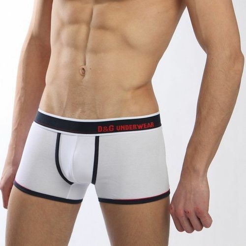 Мужские трусы боксеры белые D&amp;G Underwear White Boxer