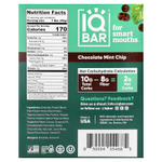 IQBAR, батончик растительного протеина, со вкусом шоколадной крошки и мяты, 12 батончиков по 45 г (1,6 унции)