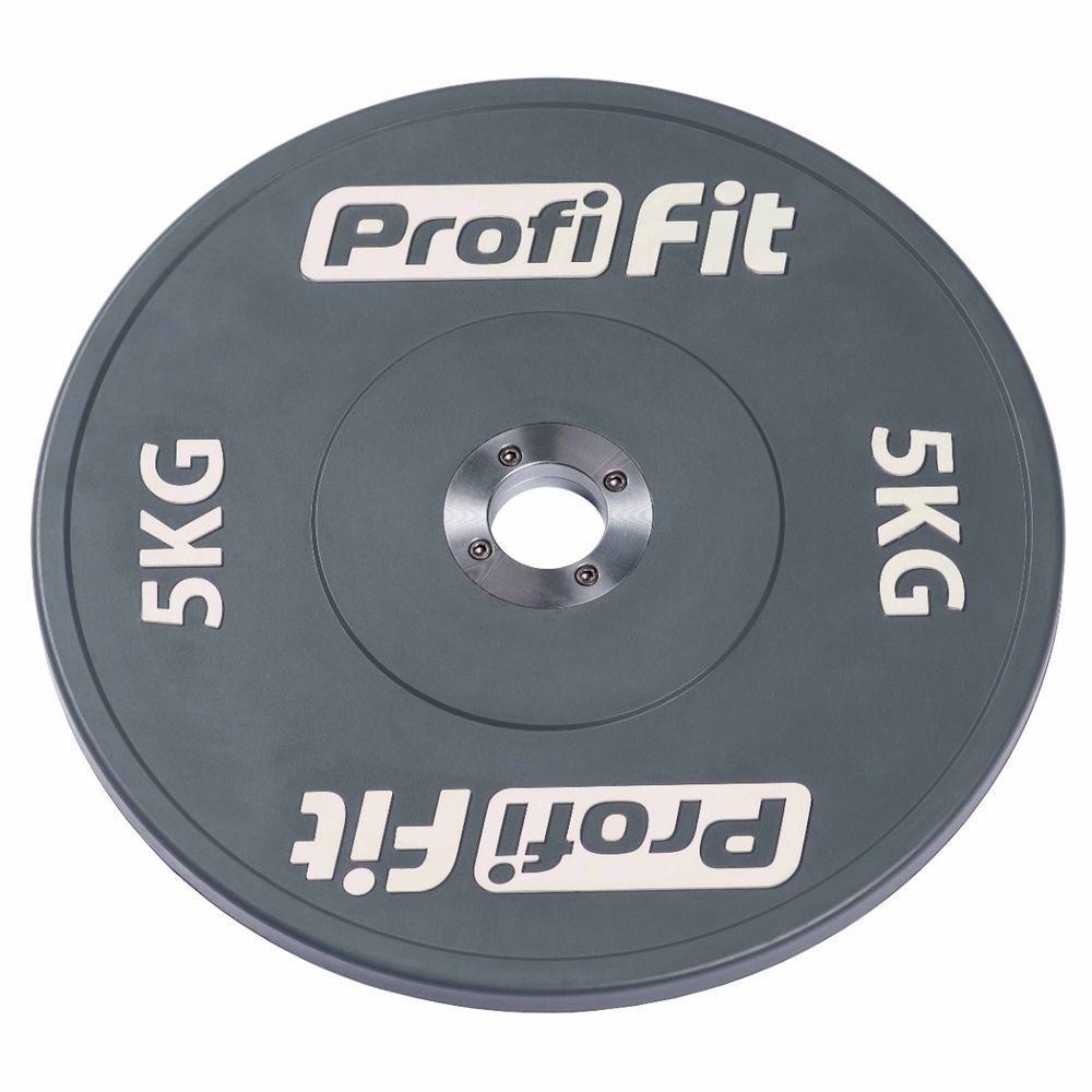 Диск профессиональный обрезиненный HARD цветной D51 мм PROFI-FIT 5 кг