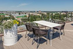 "Руссо" обеденный стол из HPL 150х80см, цвет "молочный"