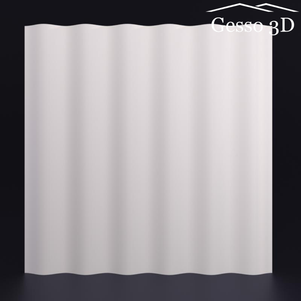 Гипсовая 3D панель Волна прямая