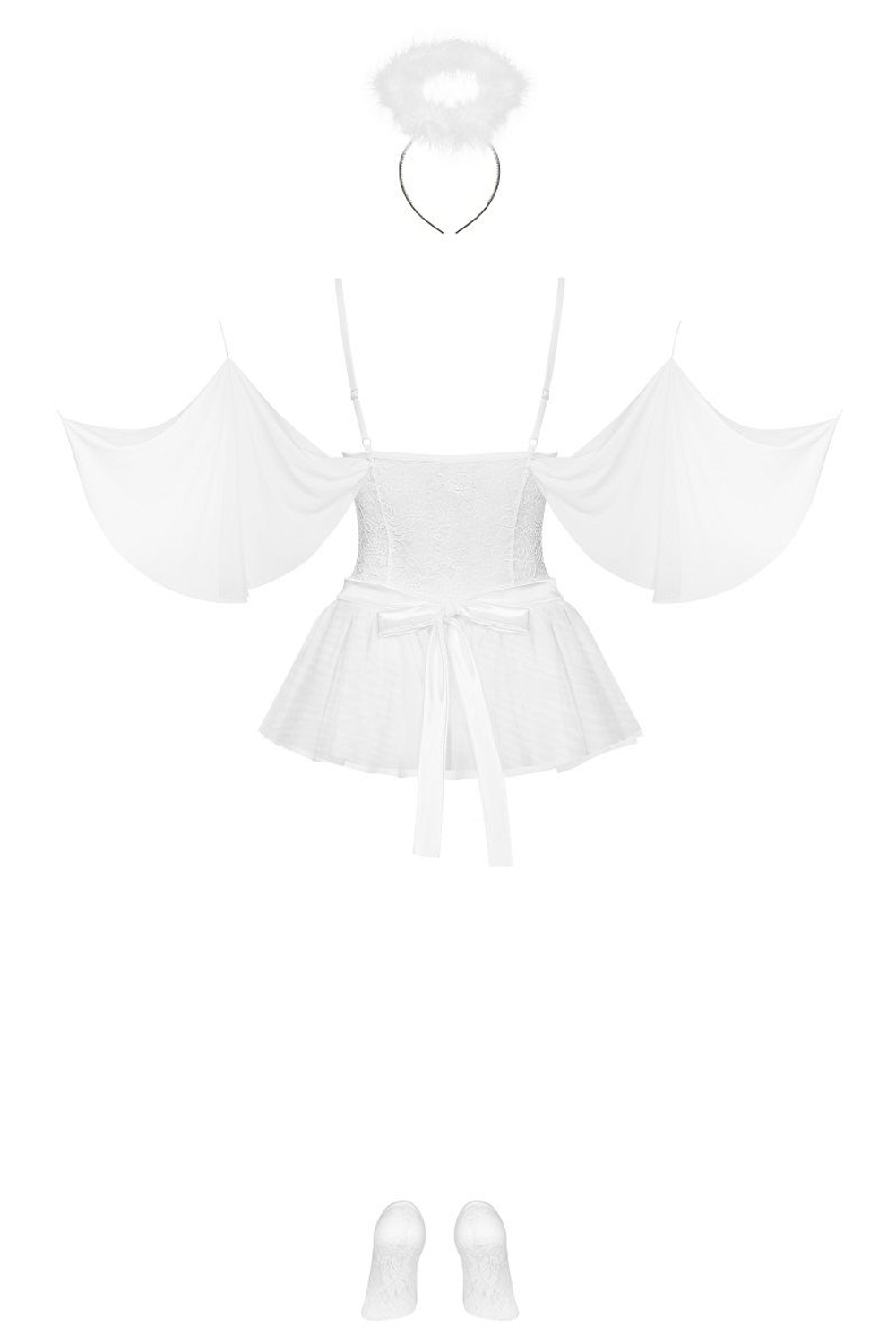 Игровой комплект-трансформер Swangel: ангел, балерина и эротическое боди (Размер: S-M) (Цвет: белый)