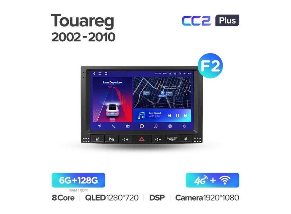 Магнитола Teyes CC2 Plus 6-128 Volkswagen Touareg I 1 GP 2002 — 2010 9.0&quot; (F2)