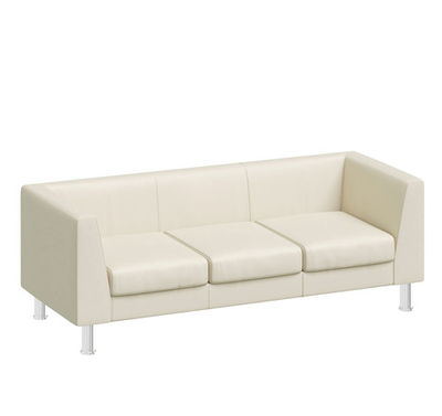 EVA Диван 3м иск.кожа металл БЕЖЕВЫЙ