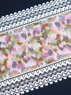 03-253 Кружево эластичное 18 см, гладь, айвори