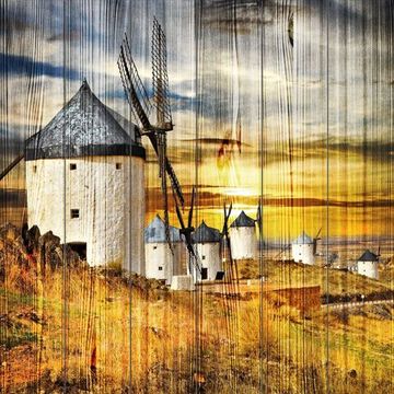 Панно из дерева Spain Consuegra windmills on