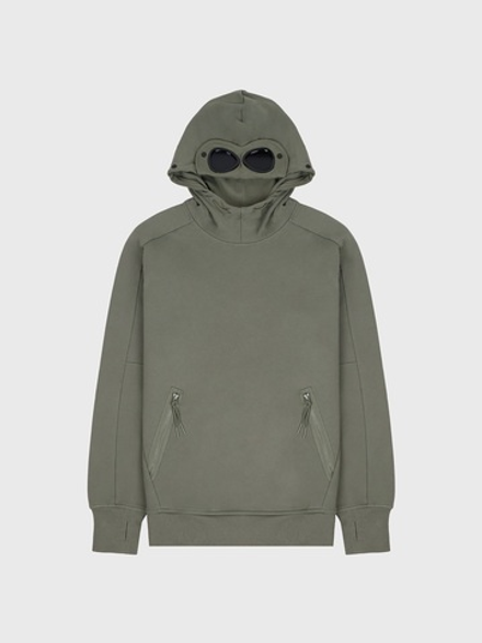 Худи C.P. Company Diagonal Raised Goggle Bronze Green