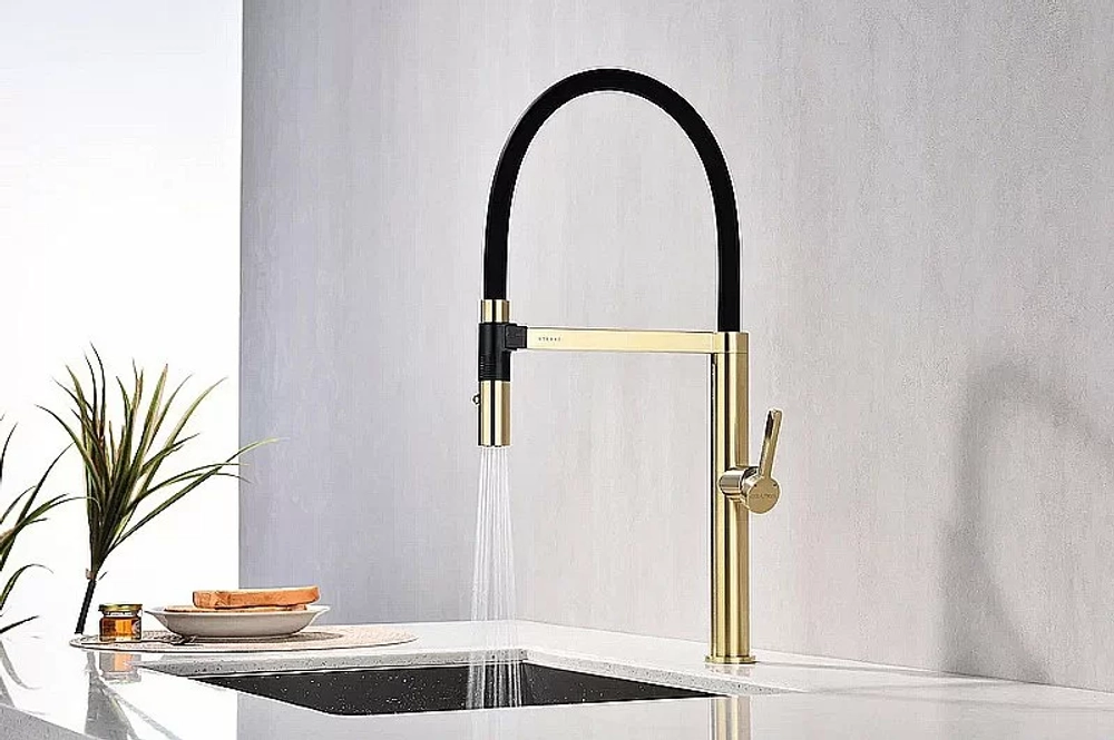 Смеситель для кухни Paulmark Leader Le214101-LG светлое золото