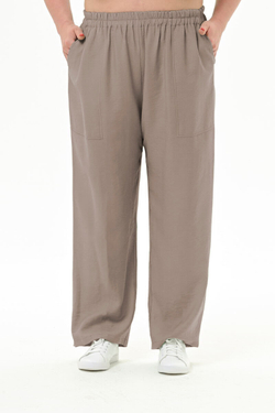 Брюки прямые из вискозы, капучино