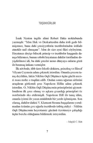 Nikbin düşüncənin açarı