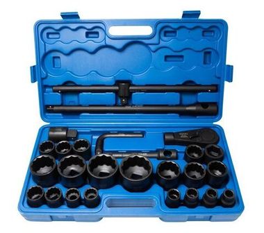 Набор инструментов ударных 26пр, 3/4''1''(12гр.)(17,19,22,24,27,30,32,33,34,35,36,36-6гр,38,41,46,50мм,1'':55,60,65мм) RockForce##Rock FORCE RF-68262-9MPB