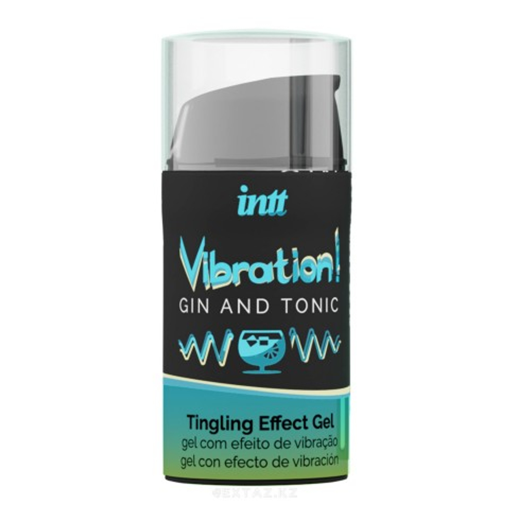 Gin & Tonic - Жидкий интимный гель с эффектом вибрации , 15 мл