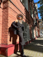 Платье шелковое Большевичка черное