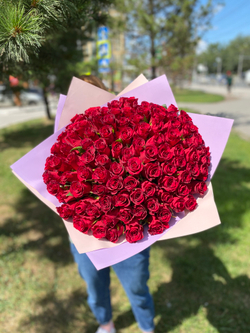 Букет 101 роза Кения 40 см