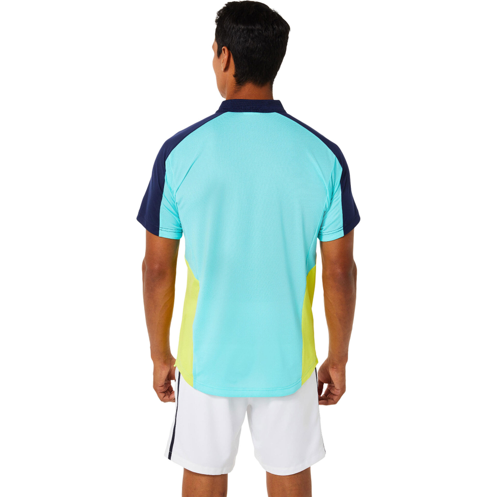 Мужское теннисное поло ASICS Match Polo Men - White, Light Blue