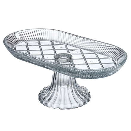 БЛЮДО НА НОЖКЕ ОВАЛЬНОЕ 28*14*12 СМ