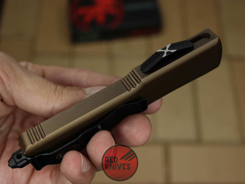 Нож Microtech Ultratech S/E - коричневая рукоять, стандартный клинок сатин RK-373