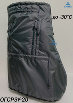 Чехол на холодную зиму (до -30 С) с подошвой из резины на аппарат Илизарова на голени и стопе. ОГСРЗУ-7.